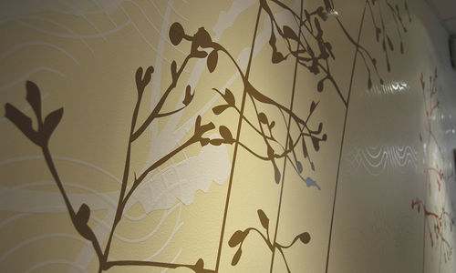 Настенная клейкая этикетка природа - RESIDENCE HÔTELIÈRE DOMITYS LANESTER - Atelier d'Art Osmoze - Design & décoration murale - для общественных учреждений / сигнальное обозначение