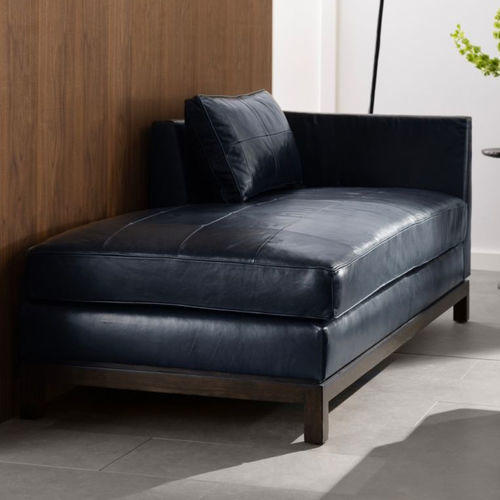 Современный полудиван - EDMOND - Arteriors Home - из кожи / из дерева / с основанием из ясеня