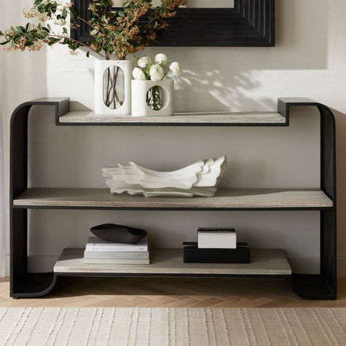 Низкий стеллаж - EPTON - Arteriors Home - современный / из дерева / из железа