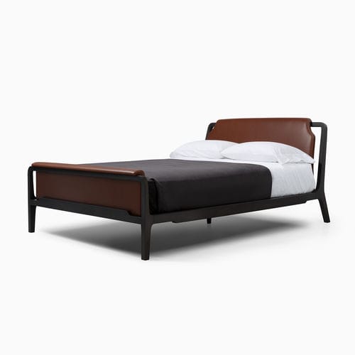 Кровать размер king size - FERGUS  - CASTE - размер queen size / современная / с кожаным изголовьем