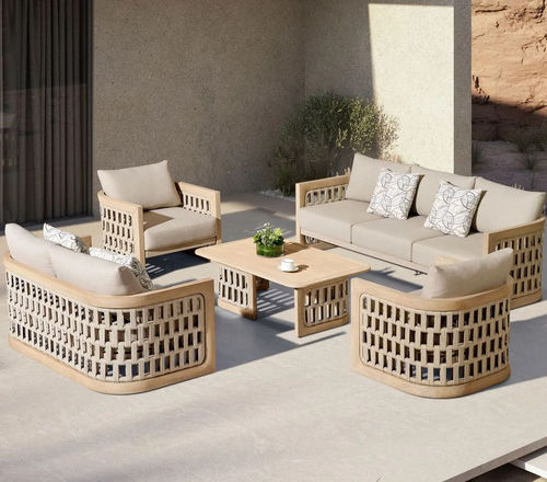 Современная мебель для сада - RIVA - Higold - из Sunbrella® / из тикового дерева / для бытового использования
