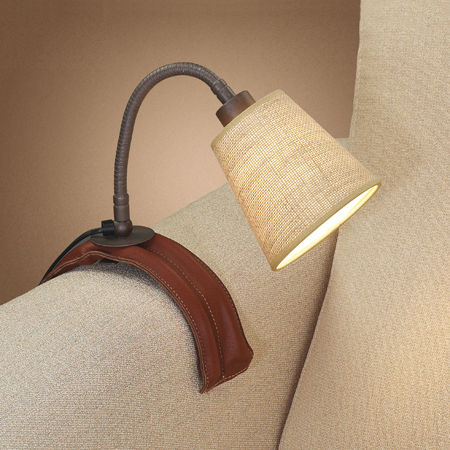 Настольная лампа - SOFA - Luxcambra - из хлопка / из кожи / современная