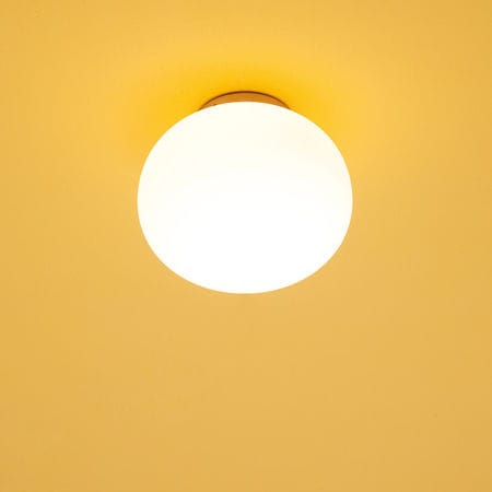 Современный потолочный светильник - MOON 2 PL - Luxcambra - круглый / из никеля / из опала