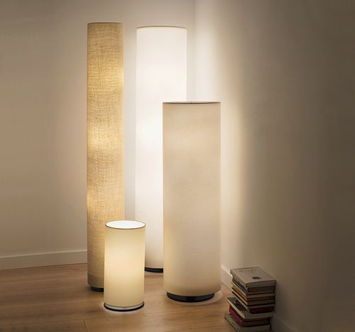 Современная световая колонна - TUB P - Luxcambra - из хлопка / LED / для интерьера