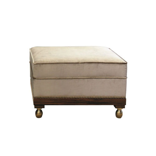 Пуф ар-деко - S130H - Cygal Art Deco GmbH & Co. KG - из ткани / из кожи / из латуни