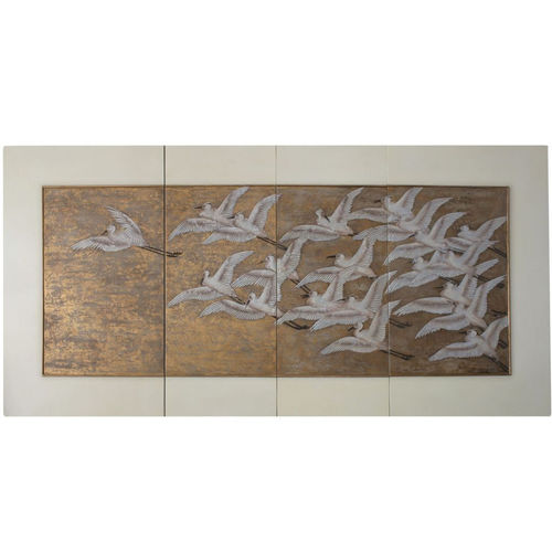 Настенная декоративная панель - ART004 - CRANE - Cygal Art Deco GmbH & Co. KG - из дерева / рельефная / серая