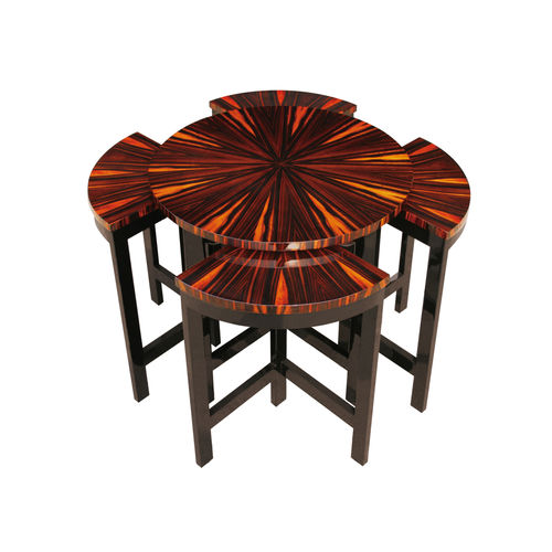 Вспомогательный столик ар-деко - CT011 - Cygal Art Deco GmbH & Co. KG - из фанерованной древесины / из блестящей полированной древесины / с основанием из древесины