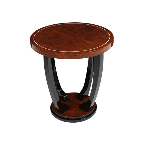 Вспомогательный столик ар-деко - BS001 - Cygal Art Deco GmbH & Co. KG - из блестящей полированной древесины / из зирикота / с основанием из полированной древесины