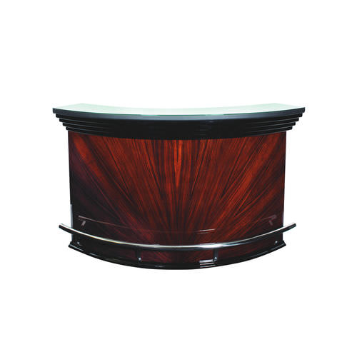 Изогнутая административная стойка - B002 - Cygal Art Deco GmbH & Co. KG - из палисандра / из стекла / из нержавеющей стали