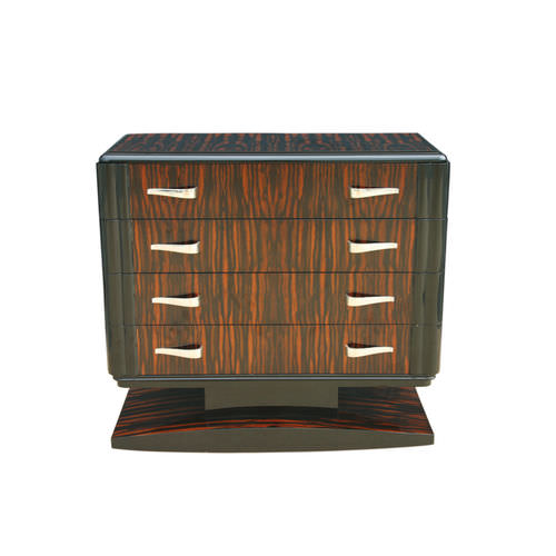 Комод ар-деко - K005 - Cygal Art Deco GmbH & Co. KG - из блестящей полированной древесины / из макассарского эбена / прямоугольный