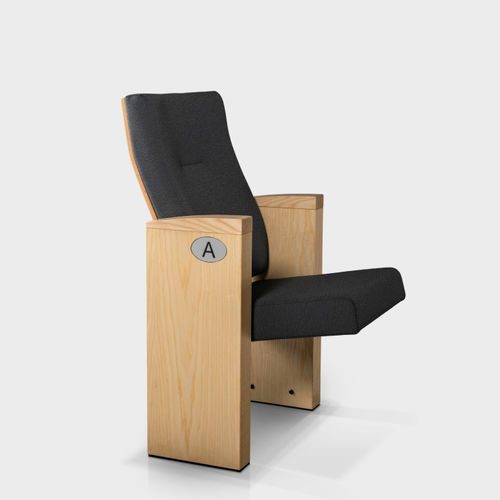 Современный стул для аудитории - Recto Boa - Jezet Seating - для интерьера / из огнестойкой ткани / с основанием из древесины