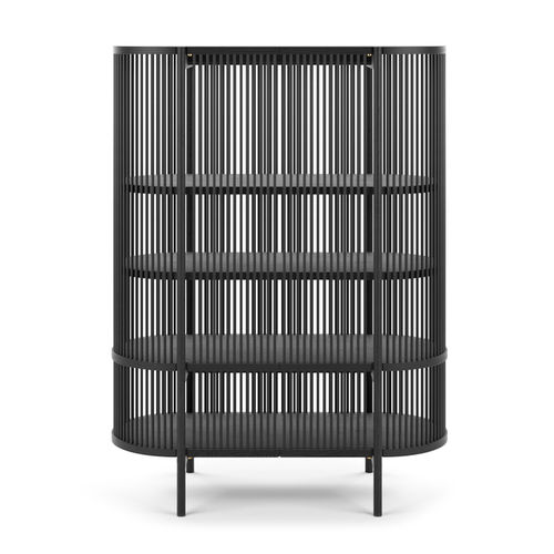 Современный шкаф-витрина - BASTONE: WITH DOORS - Poiat | Furniture - отдельностоящий / из дуба / из цельной древесины