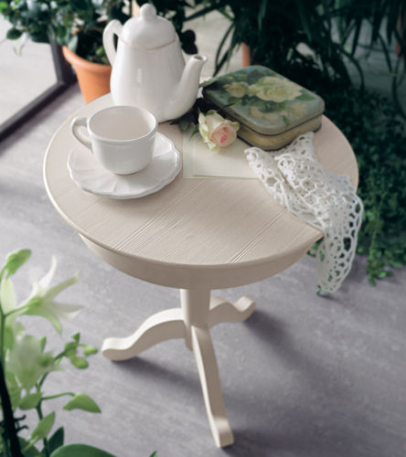 Классический вспомогательный столик - CANAPA TALCATO - Callesella - из дерева / круглый / с крестообразным основанием