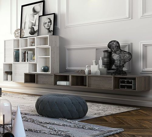 Современная стенка для гостиной - MILAN 2019 - Callesella - из дерева
