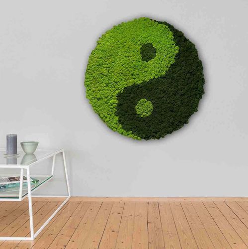 Стабилизированный мох в форме шара - YIN AND YANG - FlowerArt GmbH - для фитокартины / панельный