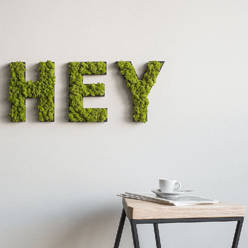 Живая изгородь мох - LETTERS - FlowerArt GmbH - натуральная / для интерьера / пиктограмма