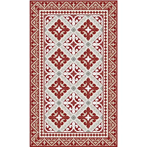 Современный ковер - FLOR DE LIS- L6 - BEIJA FLOR - с рисунком / виниловый / прямоугольный