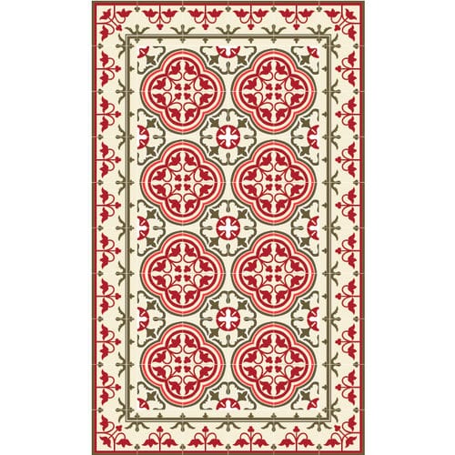 Современный ковер - PORTUGAL- F5 - BEIJA FLOR - с рисунком / виниловый / прямоугольный