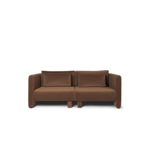 Модульный диван - Dase - Ferm Living - дизайнерский / из бархата / из дерева