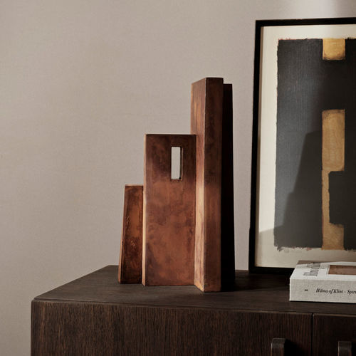 Скульптура из окрашенного металла - Aperture - Ferm Living - отдельностоящая / красная / архитектура