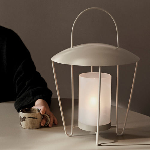 Современная фонарь - Abri - Ferm Living - из стекла / из нержавеющей стали / другие источники
