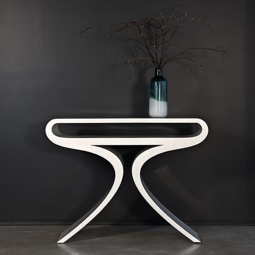 Современный стол-консоль - FLORA  - R&J Luxe Furniture - из стали / с основанием из стали / прямоугольный