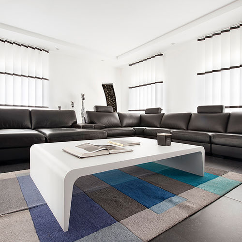 Современный журнальный столик - AMEZA - R&J Luxe Furniture - из алюминия / с основанием из алюминия / прямоугольный