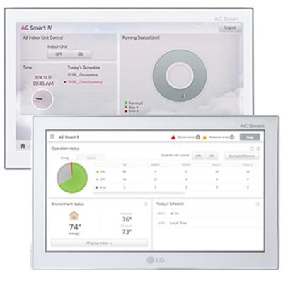 Сенсорный экран для систем домашней автоматизации - AC SMART - LG HVAC - для вентиляционной системы / настенный