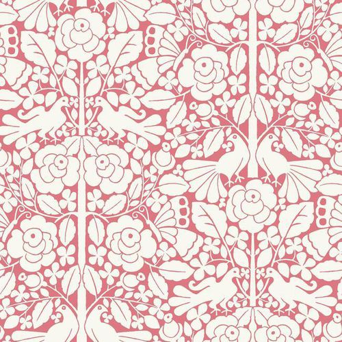 Современный обои - Fairy Tales  - York wallcoverings - в цветочек / с рисунком животных / имитация ткани