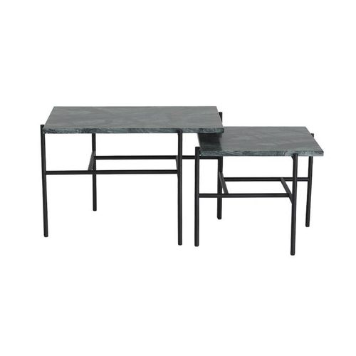 Журнальный столик скандинавский дизайн - STONEUPCYCLE - Bruunmunch Furniture ApS - из мрамора / с основанием из лакированного металла / прямоугольный
