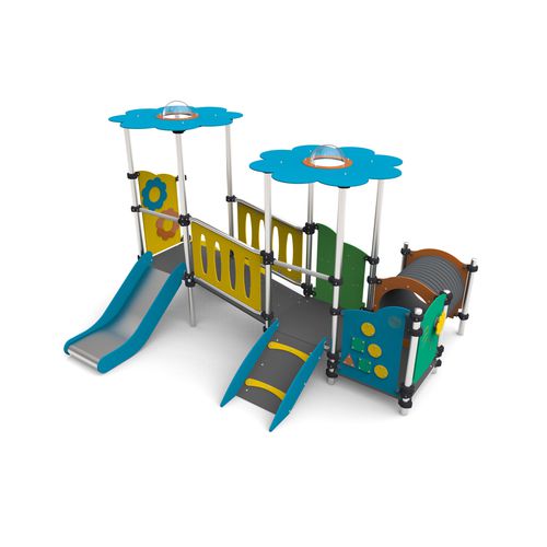 Игровая конструкция для игровой площадки - MFI-02 - Free Kids s.c. - из стали / из ПЭНД / с навесом