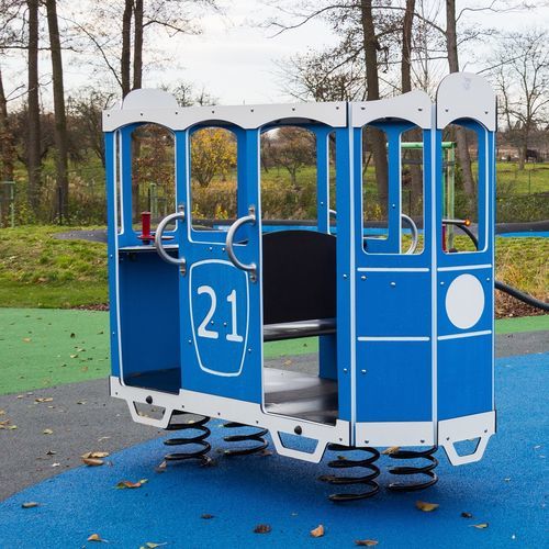 Качалка на пружине из металла - STREETCAR  - Free Kids s.c. - из ПЭНД / из ламината высокого давления / транспорт