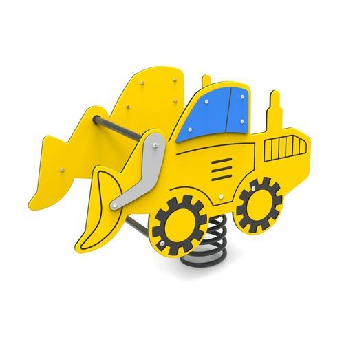 Качалка на пружине из фанеры - BULLDOZER   - Free Kids s.c. - транспорт / одноместная