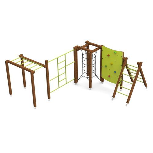 Приспособление для лазания для игровой площадки - HOP! WOOD 2  - Free Kids s.c. - для оздоровительной пробежки / модульное / из дерева