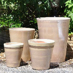 Садовый горшок из терракоты - SUR LA DUNE : SYDNEY - Les Poteries d'Albi - круглый