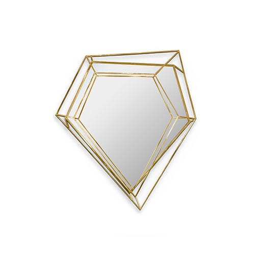 Настенное зеркало - DIAMOND SMALL - Maison Valentina - для профессионального использования / уникальный дизайн / из латуни