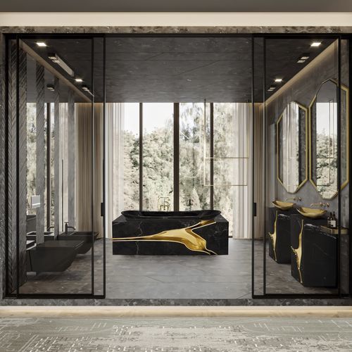 Овальная ванна - LAPIAZ MARBLE - Maison Valentina - отдельностоящая / для жилых зданий / из мрамора
