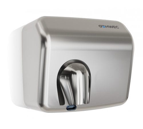 Автоматическая сушилка для рук - GW01 25 04 01 - genwec - из матового алюминия / для туалета