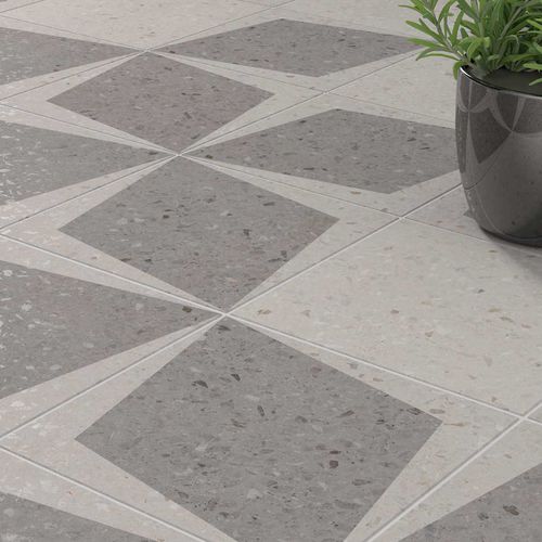 Плитка из керамогранита - Natural Drops Rhombus Decor - WOW Design EU - матовая / для интерьера / для наружного применения