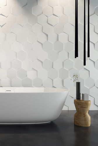 Плитка из керамики - HEXA - WOW Design EU - рельефная / для ванной комнаты / настенная