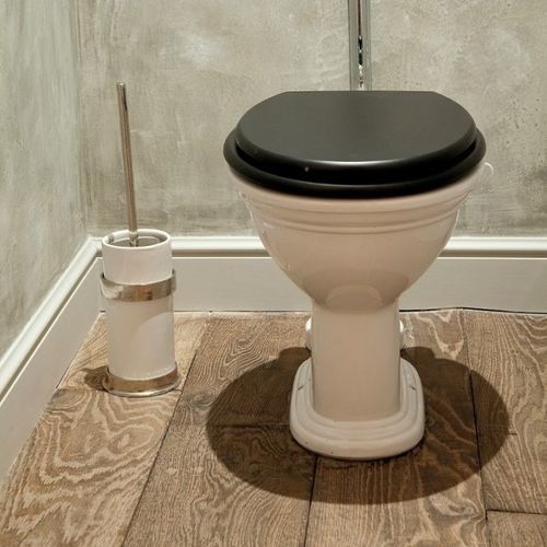Подставка для ершика для туалета из состаренного железа - POT - Dauby - из необработанного металла / из белой бронзы / из керамики
