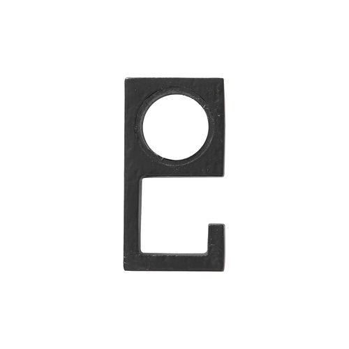Современный крючок - Q - Dauby - из состаренного железа / из необработанной бронзы / из необработанного металла