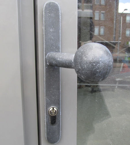 Ручка для двери - SECURITY TOP + PH1928  - Dauby - из состаренного железа / из необработанного металла / из необработанной бронзы