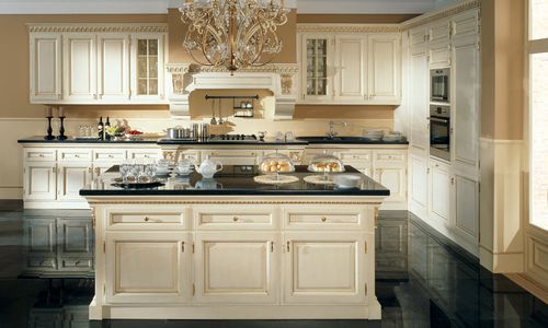Классическая кухня - TURANDOT - Casta Diva Interiors - из дерева / островного типа / с ручками