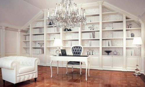 Высокий книжный шкаф - FEDORA - Casta Diva Interiors - настенный / классический / из дерева