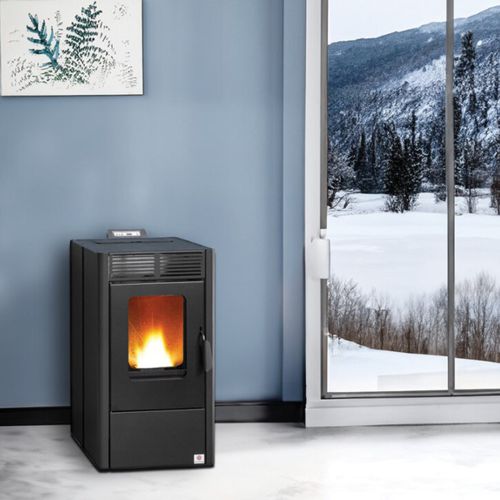 Печь-камин на пеллетах - DOLOMITE II - BESTOVE - 6 кВ / отдельностоящая / современная