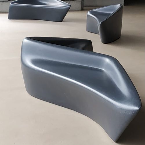 Общественная скамейка уникальный дизайн - CL BENCH - THE ITALIAN LAB SRL - из бетона / со спинкой / двухсторонняя