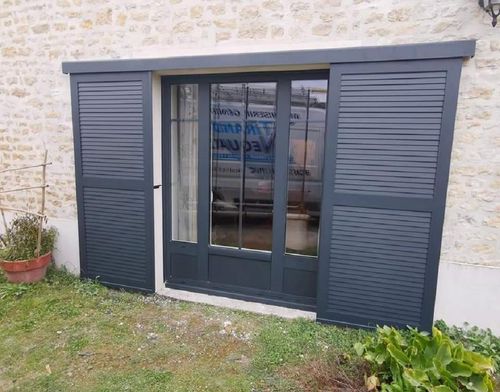 Ставня с пластинами - Persienné - GYT - раздвижная / из алюминия / для окна