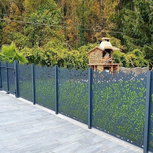 Забор из перфорированного листа - Ambellya Coralys - GYT - садовый / из термолакированного алюминия / прямоугольный