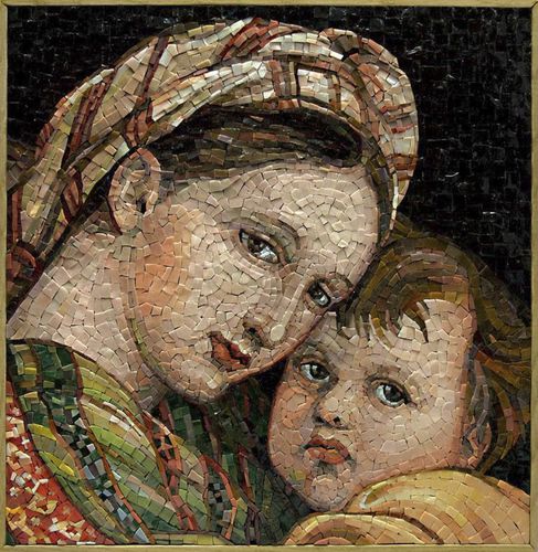 Мозаика из стекла - MADONNA - Vincenzo Greco - полированная / для интерьера / настенная